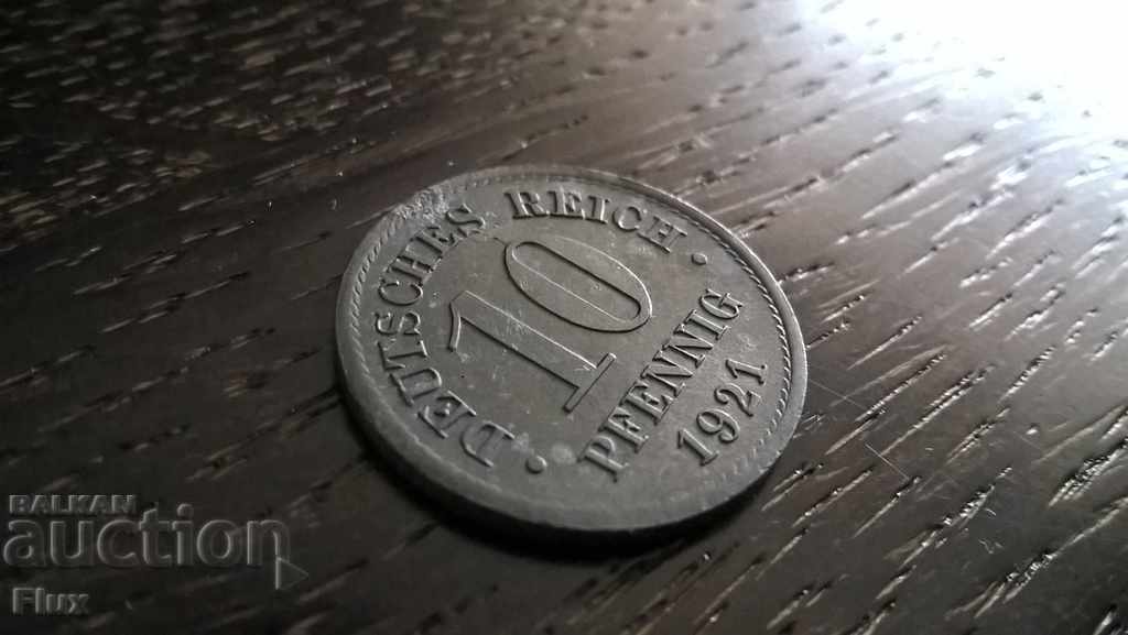 Ράιχ Coin - Γερμανία - 10 εκατοστά του μάρκου | 1921.