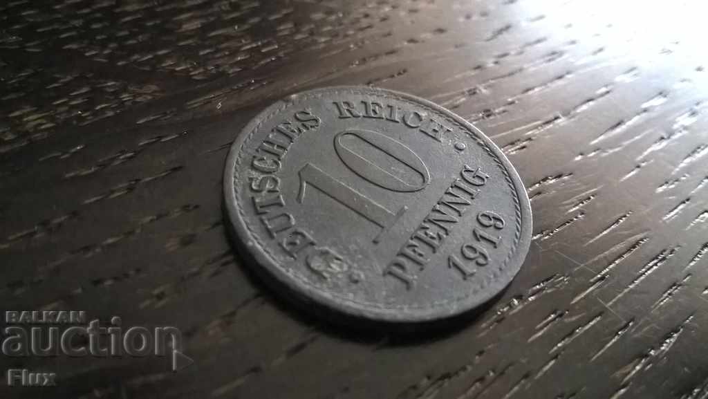 Райх монета - Германия - 10 пфенига | 1919г.