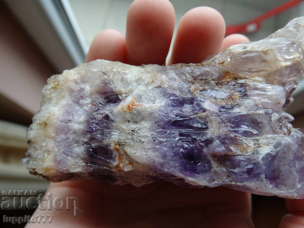 amethyst with quartz natural mineral ore