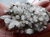 quartz druza galena and pyrite natural mineral ore