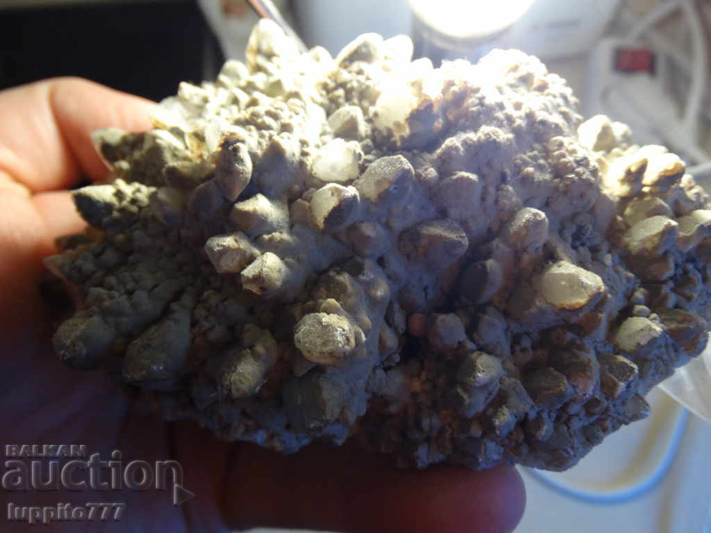 quartz druza galena and pyrite natural mineral ore - 5