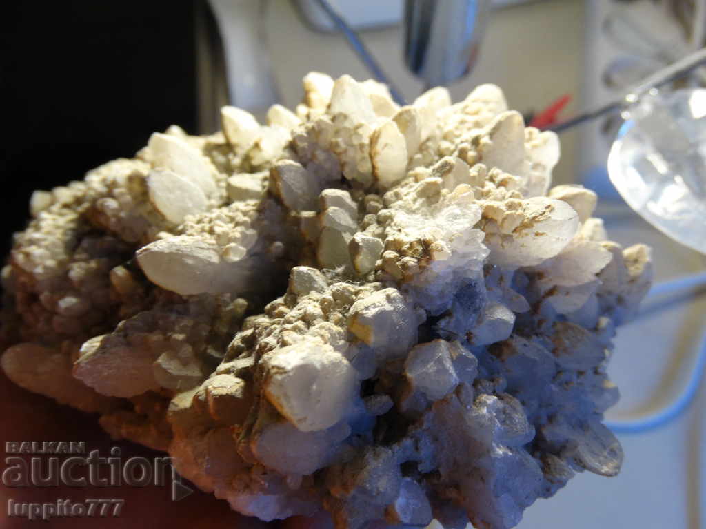 quartz druza galena and pyrite natural mineral ore - 6