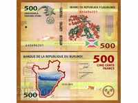 Μπουρούντι, 500 φράγκα, 2015, Ρ-Νέα, UNC> Νέα Σχεδίαση> Crocodi