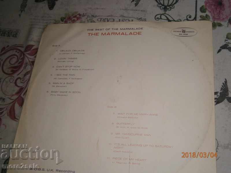 THE MARMALADE - big plate - MUZA SXL 0709 with price 3.00 BGN | € 1.53 THE MARMALADE - big plate - MUZA SXL 0709 with price 3.00 BGN | € 1.53