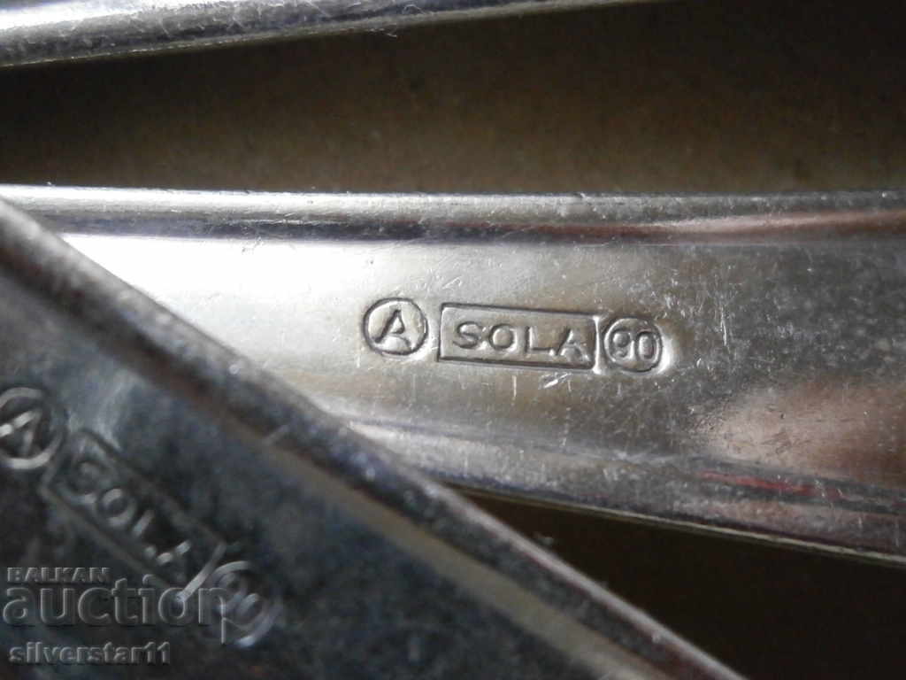 lot thick silver plated spoons 90 microns with price 51.00 BGN | € 26.08 lot thick silver plated spoons 90 microns with price 51.00 BGN | € 26.08