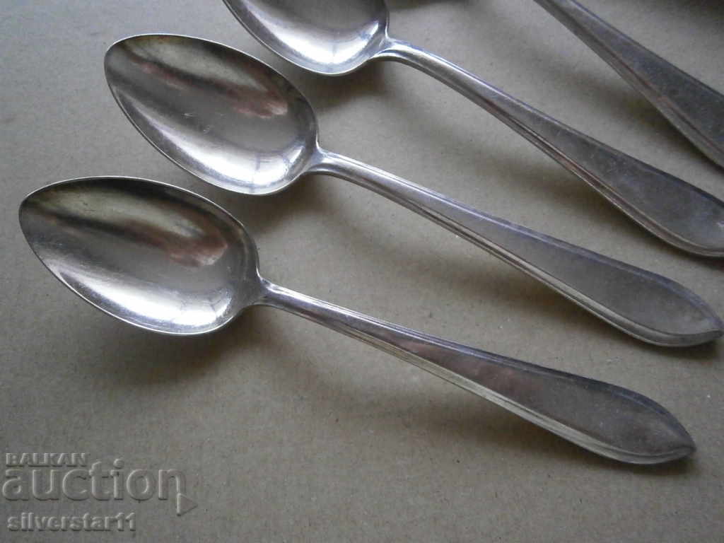 Delivery of lot thick silver plated spoons 90 microns Delivery of lot thick silver plated spoons 90 microns