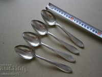 lot thick silver plated spoons 90 microns