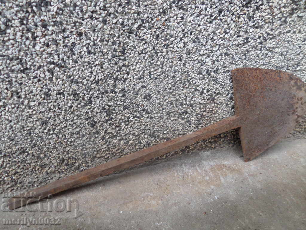 Hand forged lump from an old plow, wrought iron Hand forged lump from an old plow, wrought iron