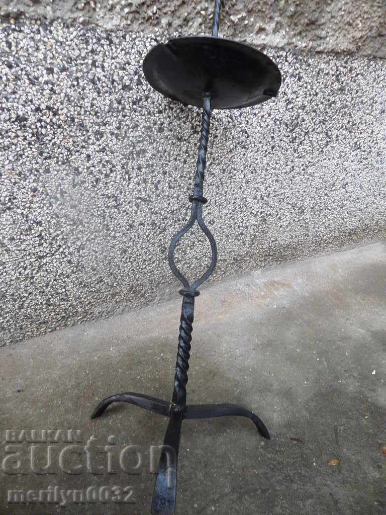 Old forged ashtray wrought iron