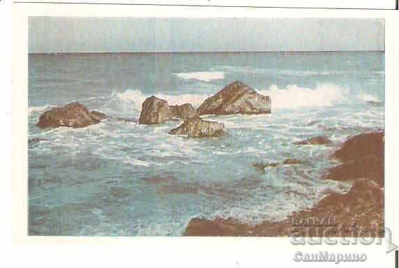Καρτ ποστάλ Βουλγαρία Βάρνα Rocks στην ακτή *