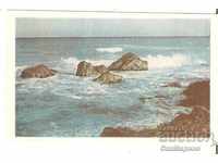 Καρτ ποστάλ Βουλγαρία Βάρνα Rocks στην ακτή *