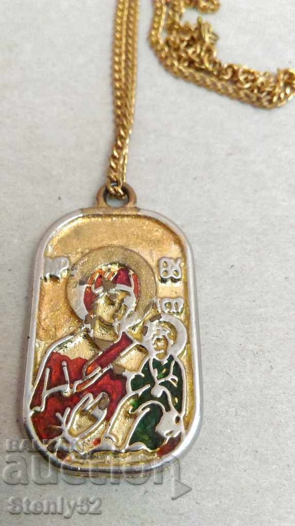 Медальон Дева Мария+синджир