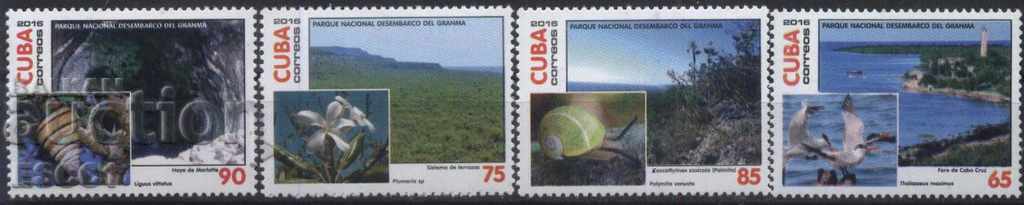 Чисти марки Флора и Фауна Национален парк 2016 от Куба
