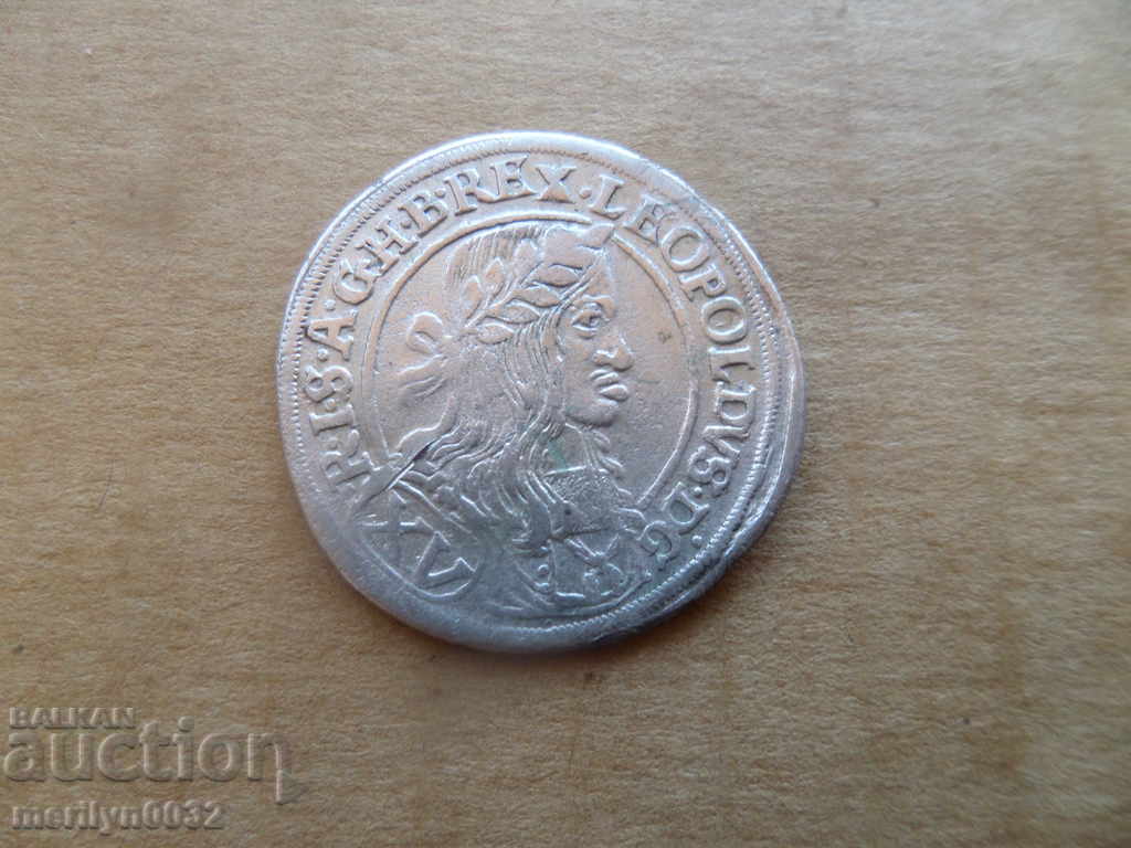Четвърт талер сребро Леополд ІІ сребърна монета герб