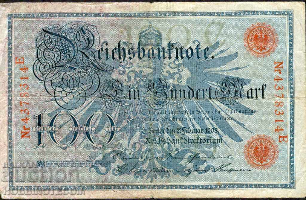 GERMANIA GERMANIA 100 Timbre - număr - număr 1908 roșu nr