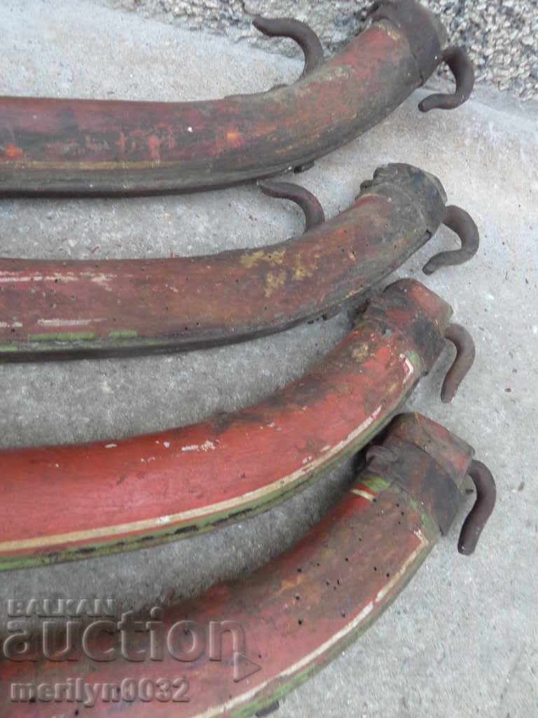 Parts of a wooden ox yoke, primitive, 110 years old with price 96.00 BGN | € 49.08 Parts of a wooden ox yoke, primitive, 110 years old with price 96.00 BGN | € 49.08
