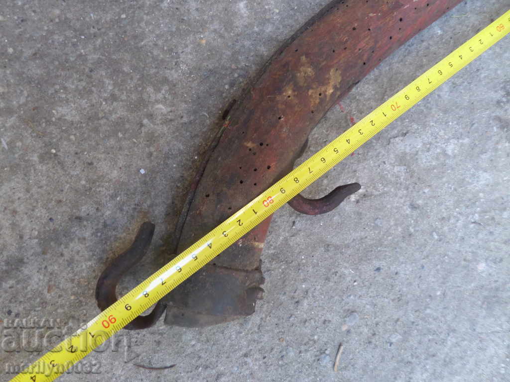 Parts of a wooden ox yoke, primitive, 110 years old - 6 Parts of a wooden ox yoke, primitive, 110 years old - 6