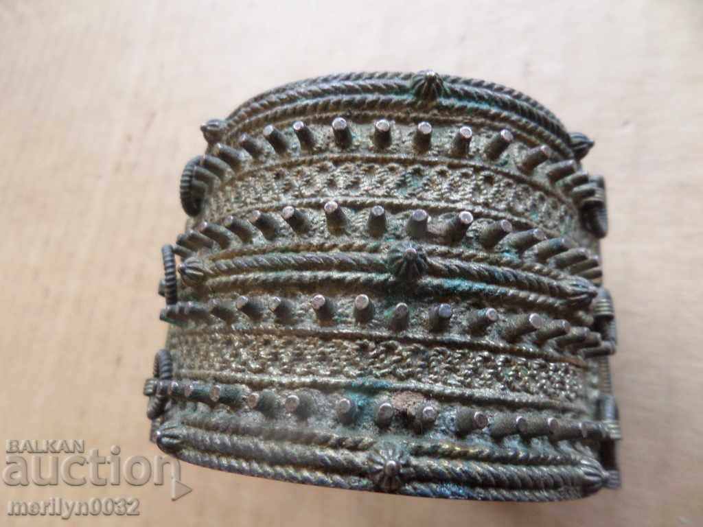 Brățară arici țepos argint sacan secolul al XVIII-lea bijuterie