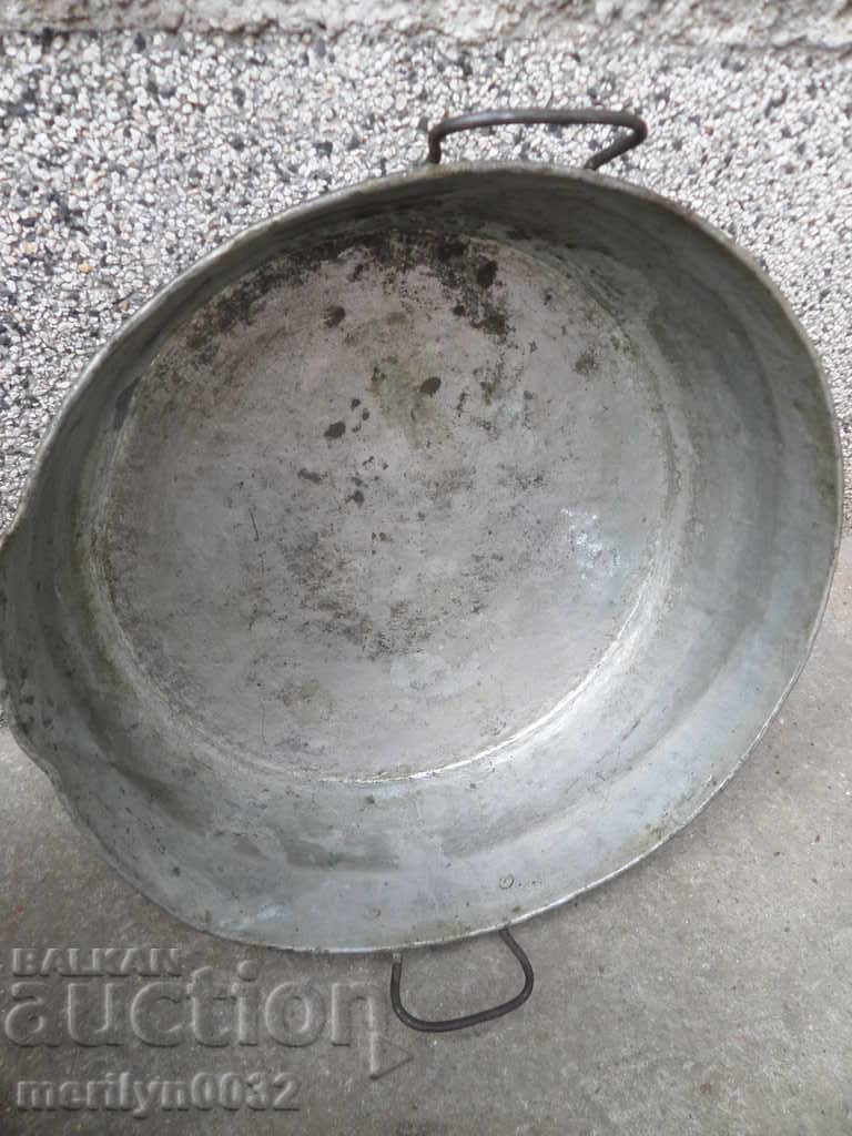 Auction Old copper tray LARGE for lutenitsa copper pot copper Auction Old copper tray LARGE for lutenitsa copper pot copper