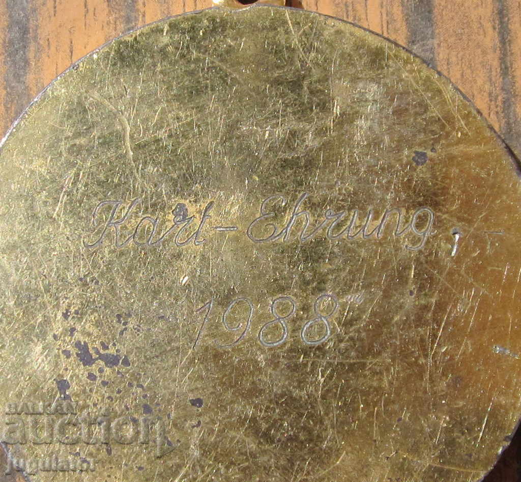 Delivery of German medal participant in karting competition Germany 1988 Delivery of German medal participant in karting competition Germany 1988