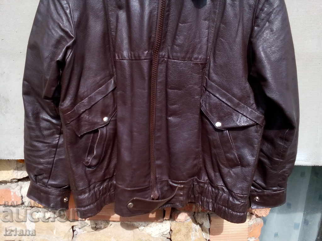 Auction Old leather jacket PIRIN Auction Old leather jacket PIRIN
