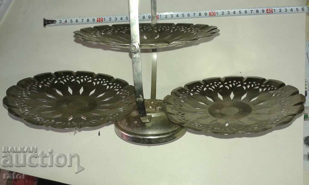 Auction Old folding fruit bowl, metal bowl - socialism Auction Old folding fruit bowl, metal bowl - socialism