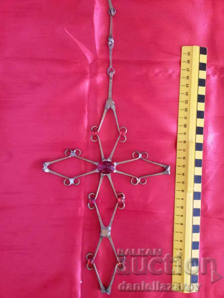 Delivery of Old Big Bronze Hanging Church Crusade with Stones