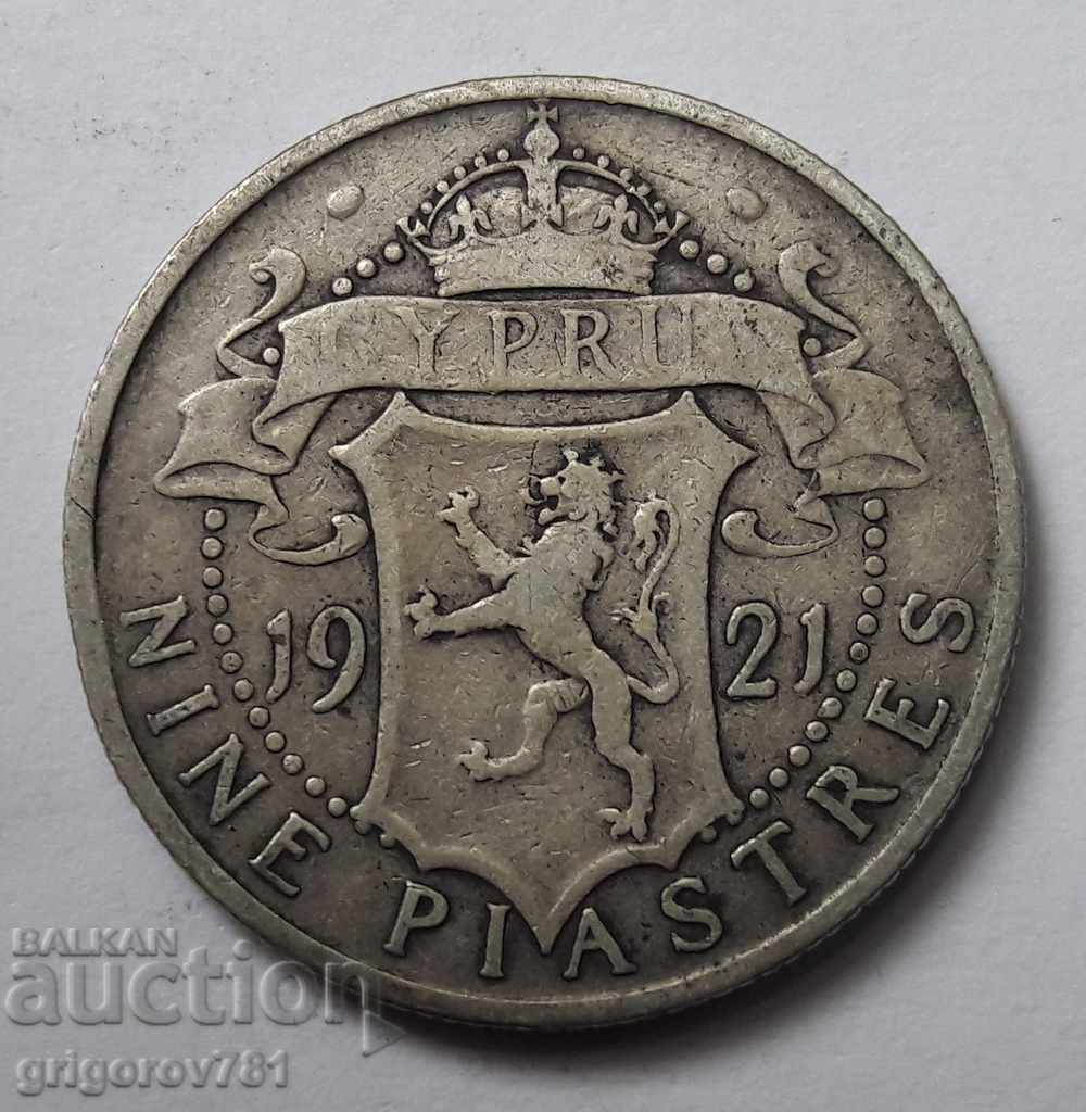 9 Piaștrii argint 1921 Cipru - o monedă de argint rară №7 cu preț € 15.34 | 30.00 BGN