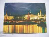 Vechea carte poștală Kremlinul noapte