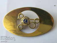 Gold-plated brooch