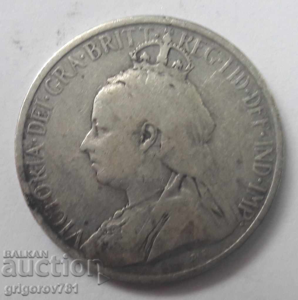 9 пиастъра сребро Кипър 1901  - сребърна монета рядка №15