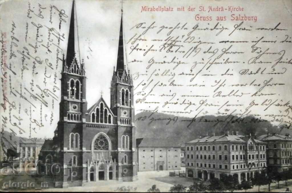 Old postcard lithography