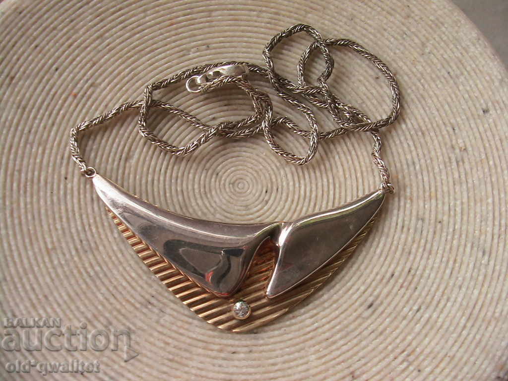 Very sophisticated silver necklace, Silver 925, gilded with price 150.00 BGN | € 76.69 Very sophisticated silver necklace, Silver 925, gilded with price 150.00 BGN | € 76.69