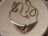Very sophisticated silver necklace, Silver 925, gilded