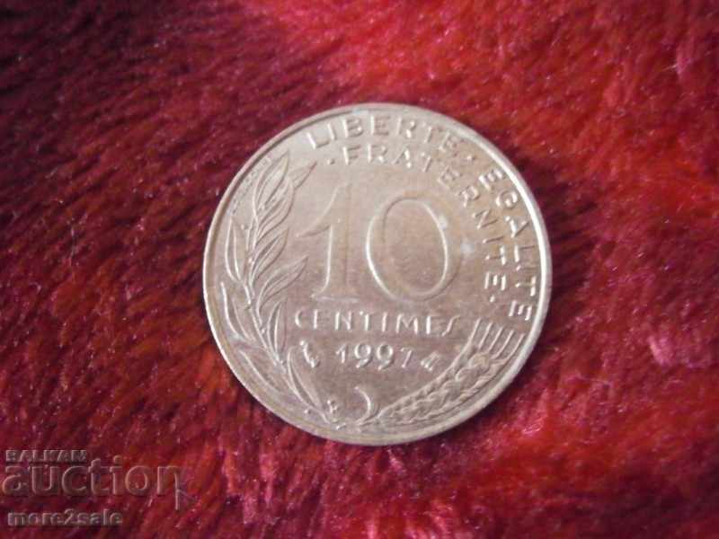 10 Sentima Γαλλία COIN 1997