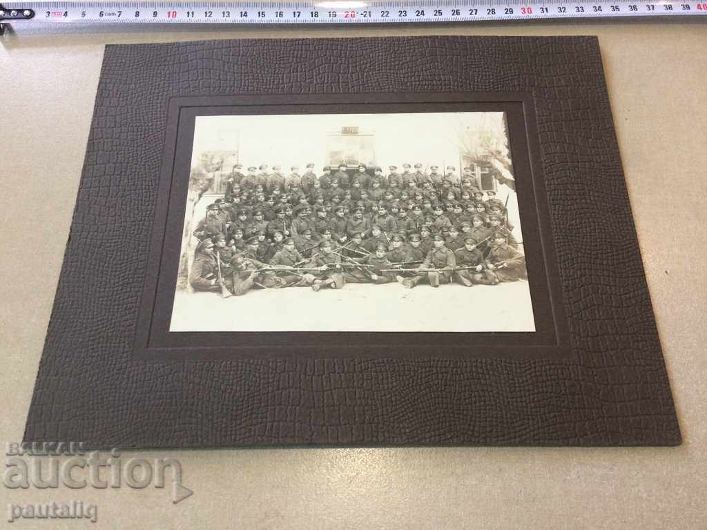 Стара снимка на картон военни 13 рилски пехотен полк