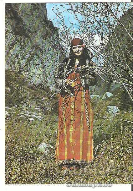 Map Bulgaria Trigrad Rhodope Costumes *