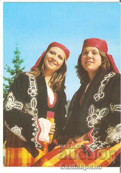 Map Bulgaria Smolyan Rhodope Costumes *