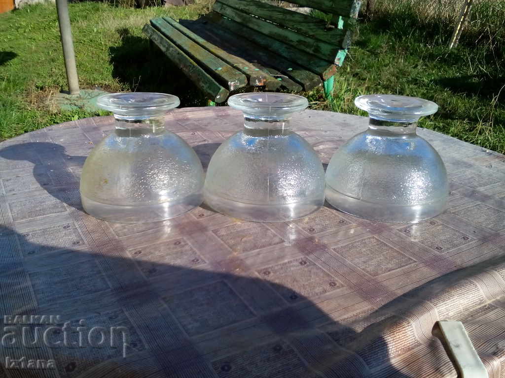 Auction Old glass bowls, glasses Auction Old glass bowls, glasses