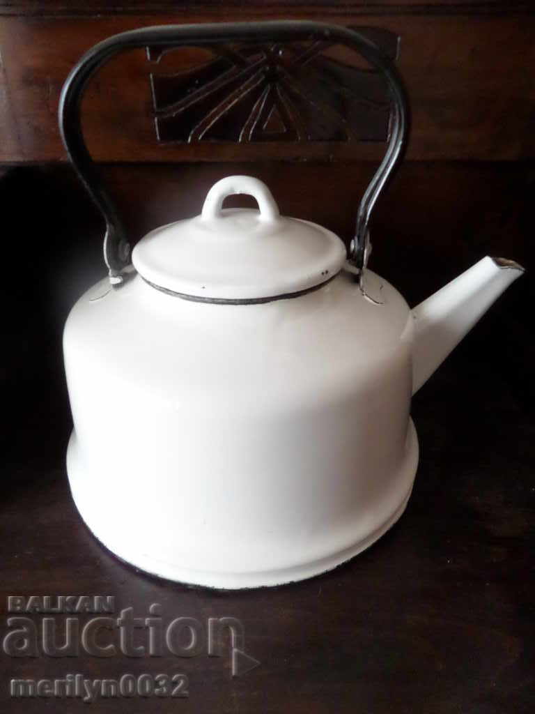 Old enameled teapot, coffee maker, kettle - 7 Old enameled teapot, coffee maker, kettle - 7
