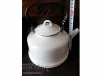 Old enameled teapot, coffee maker, kettle