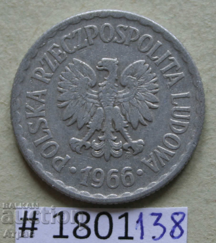 1 zlot 1966 Polonia cu preț € 0.36 | 0.70 BGN