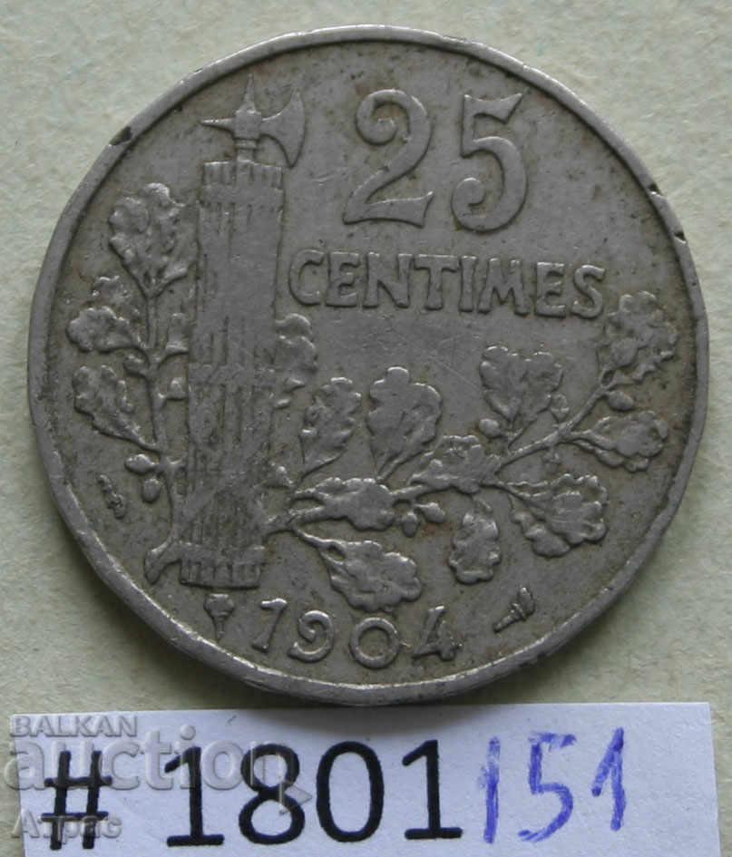 25 сантима 1904 Франция