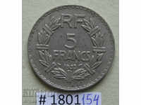 5 φράγκα το 1933 η Γαλλία