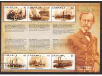 Pure Trademarks Naval History Boats 2002 from Grenada