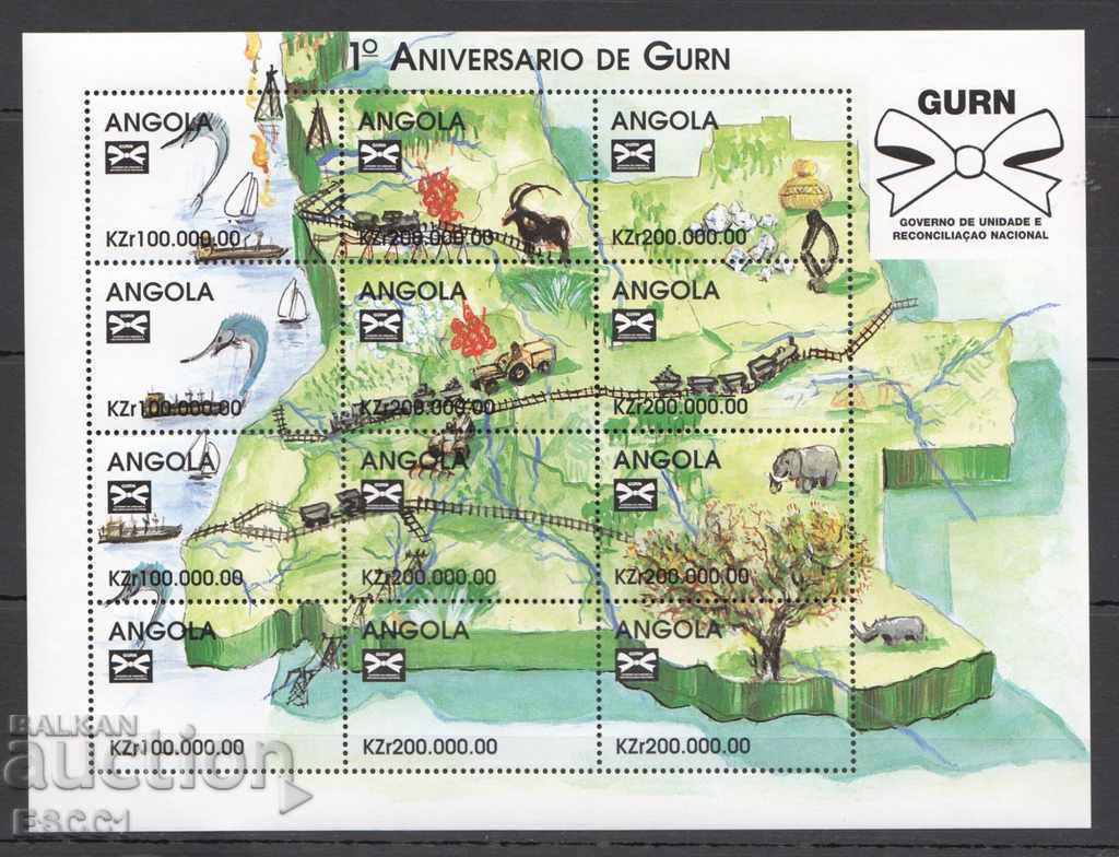Καθαρά εμπορικά σήματα Map Fauna Transportation 1998 από την Αγκόλα