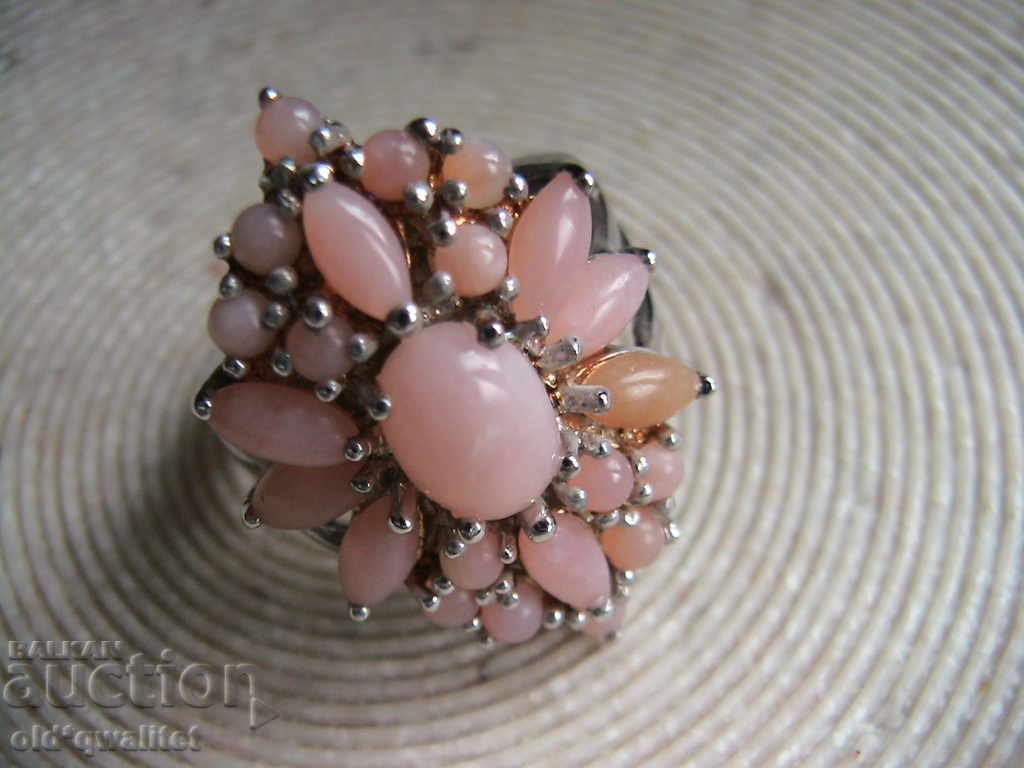 SIZE SILVER RING WITH PINK OPAL, FANTASTIC with price 180.00 BGN | € 92.03 SIZE SILVER RING WITH PINK OPAL, FANTASTIC with price 180.00 BGN | € 92.03