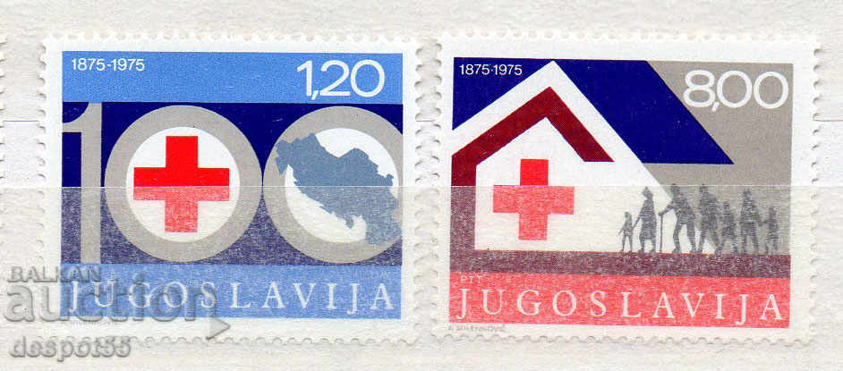 1975. Γιουγκοσλαβία. 100ή επέτειος του Γιουγκοσλαβικού Ερυθρού Σταυρού.