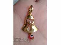 Silver Gold Plated Pendant Bell