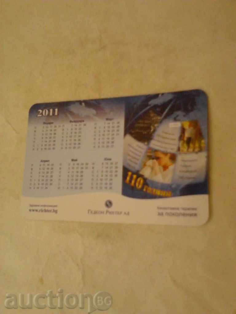 Gedeon Richter buzunar calendaristic 2011